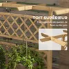 Outsunny Jardiniššre avec treillis bac š€ fleurs potager Voir les images du produit 4