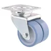 WAGNER Soft-Doppellenkrolle - Ø 50 mm, Stahl verzinkt, blau Produktbild-Vorschau 1