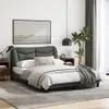 The Living Store Bettgestell mit Kopfteil Dunkelgrau Produktbild-Vorschau 4