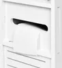 Weißer Badschrank mit Toilettenpapierhalter Produktbild-Vorschau 12