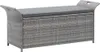vidaXL Sitzbank mit Stauraum und Kissen Grau 138 cm Poly Produktbild-Vorschau 4