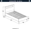 HOME DELUXE - LED Bett Astro - Dunkelgrau, 90 x 200 cm - Produktbild-Vorschau 5