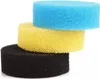 Three cylindrical foam filters stacked on top of each other. Produktbild-Vorschau