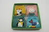 MEGAGROUP 4 Paar Kindersocken mit Tier-Mustern aus Produktbild-Vorschau 1