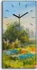 Wandbild Leinwand Bilder mit Uhr 30x60 Wiese Blume Bäume Produktbild-Vorschau 1