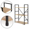 ModernHome CWJ602480LG Dřevěný regál s kovovým rámem a 3 Náhled obrázku produktu 4