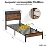Bett 90 x 200 cm, Bettgestell mit Stauraum-Kopfteil & Produktbild-Vorschau 2