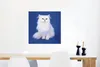 MuchoWow® Poster Weiße Perserkatze mit blauem Hintergrund Produktbild-Vorschau 5