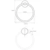 Anneau de serviette WHITE en laiton blanc 15 cm Voir les images du produit 4