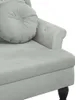 Panca con cuscino in velluto grigio chiaro 120,5x65x75 cm Anteprima dell’immagine prodotto 6