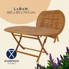 CASARIA® Set 1 Tavolo 6 Sedie da Giardino 160x85cm Legno Anteprima dell’immagine prodotto 4