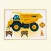 Baufahrzeuge Baustelle Walze Bagger Bilder 4er Set DIN A4 Produktbild-Vorschau 3
