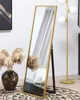 BELIANI Stojací zrcadlo zlaté 40 x 140 cm moderní design s Náhled obrázku produktu 2