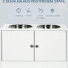 PawHut misky pro psy, vyvýšená krmná stanice se 2 Náhled obrázku produktu 4