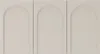 A close-up view of a light gray sideboard with three arched doors. Produktbild-Vorschau