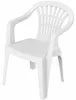 Fauteuil De Jardin Lyra Blanc Empilable, Dossier Bas, Voir les images du produit 3