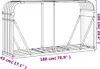 A line drawing of a firewood rack with dimensions indicated. Náhled obrázku produktu