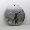 Wanduhr - Rund - Glasuhr - Fantasie Krieg - 30x30cm - Produktbild-Vorschau 4