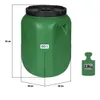 A green barrel with dimensions and weight indicated, shown against a white background. Produktbild-Vorschau