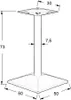 A diagram showing the dimensions of a table base. Podgląd zdjęcia produktu