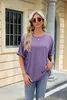 ASKSA Damen T-Shirt Sommer Kurzarm Oversized Rundhals Produktbild-Vorschau 2