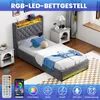 MODFU Boxspringbett 90×200 mit bettkasten,Polsterbett mit Produktbild-Vorschau 4