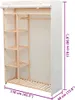 Armadio in tessuto e legno di pino 110 x 40 x 170 cm Anteprima dell’immagine prodotto 5
