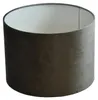Lampenschirm  Ø 25 x 18 cm dunkelgrau Velour Zylinderförmig Produktbild-Vorschau 1
