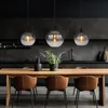 Hängeleuchte, 3-Flammig, Rauchglas, schwarz, L 95 cm Produktbild-Vorschau 2
