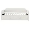 A white daybed with a pull-out trundle bed is shown against a white background. Podgląd zdjęcia produktu