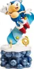 A figurine of Sonic the Hedgehog snowboarding on a blue board, with a rocky base. Podgląd zdjęcia produktu