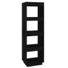 vidaXL Boekenkast/Roomdivider, zwart, 40x35x135 cm, massief Productafbeelding-voorbeeld 1