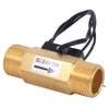 A brass flow meter with wires attached, shown against a white background. Produktbild-Vorschau