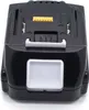 A close-up view of the top of a black battery pack. Náhled obrázku produktu
