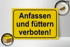 Holzschild Hinweis 30x20cm Anfassen und füttern verboten Produktbild-Vorschau 2