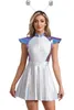 Damen Alien Kostüm Space Girl Metallic Gr 3XL Kleid mit Produktbild-Vorschau 5