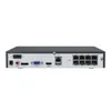The back panel of a network video recorder (NVR) showing various ports and connectors. Produktbild-Vorschau