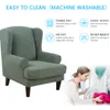 Premium Wingback Stuhlbezug 2-teilige Hohe Dehnung Jacquard Produktbild-Vorschau 9