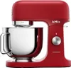 A red Kenwood stand mixer is shown against a white background. Voir les images du produit