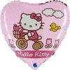 Hello Kitty Herz-Folienballon auf einem Fahrrad - 46 cm Produktbild-Vorschau 1