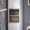 SoBuy BZR147-W Vysoká skříňka se 2 dveřmi a 2 přihrádkami Náhled obrázku produktu 4