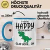 T-Rex Dino Tasse Geschenk Wenn Du Glücklich Bist Und Du Es Produktbild-Vorschau 3