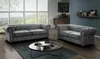 Easy4You Chesterfield Dunkelgrau Velvet 3-Sitzer Sofa Produktbild-Vorschau 2