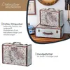 Vintage Holzkoffer mit Weltkarte Design von HMF mit 38 cm Breite in verschiedenen Größen Produktbild-Vorschau