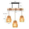 Lampada a sospensione con paralume in rattan attacco E27 Anteprima dell’immagine prodotto 6
