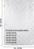 A white quilted bedspread with text listing available sizes. Produktbild-Vorschau