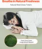 A woman sleeping on a tatami mat, with text overlay promoting natural freshness and the scent of reed grass. Anteprima dell’immagine prodotto