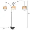 LED Stehlampe Rattan Stehleuchte Gewölbte Verstellbare Produktbild-Vorschau 4