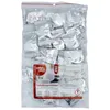 A clear bag containing many individually wrapped descaling tablets for coffee machines. Produktbild-Vorschau