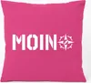 Huuraa Kissen Moin Kompass 40x40cm mit Füllung Fuchsia Produktbild-Vorschau 1